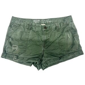 Mossimo Women's Green Mid Rise Shorts Size 12 Hunter Green‎